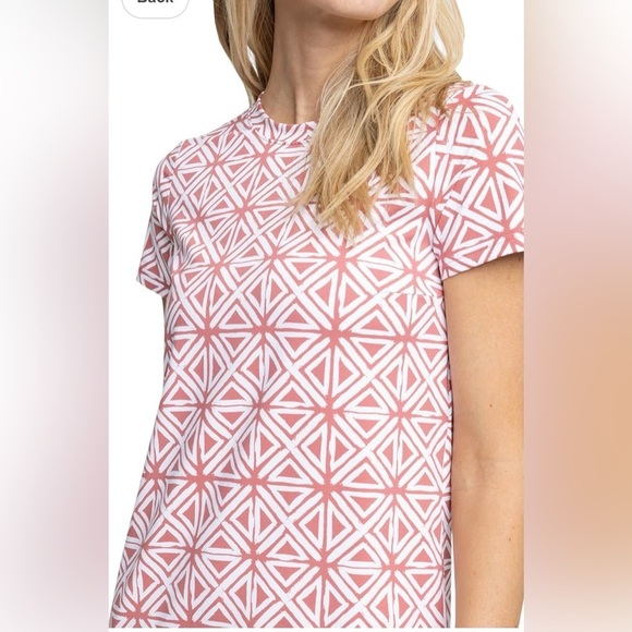 Southern Tide-Women's Chanelle Performance Geo Dress-Dusty Coral-size M-NWT - Picture 3 of 11